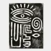 SKU0042_Tribal_04__back_lgt Ancient Signal — Abstract Face in Black & Ivory
