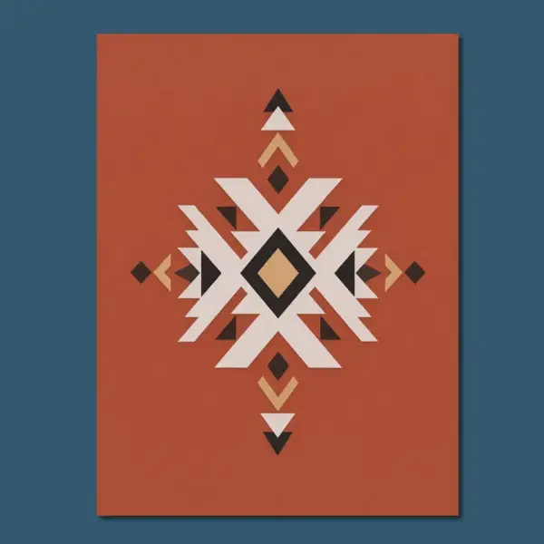 SKU0046_Pattern_01__bck_blu Terracotta Compass — Geometric Symbol