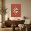 SKU0046_Pattern_01__bck_lvn Terracotta Compass — Geometric Symbol