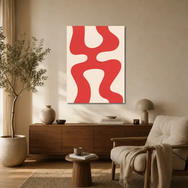 SKU0049_Pattern__bck_lvn Crimson Flow — Organic Minimalism