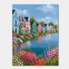 Blue Houses by the Blooming Shore