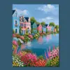 Blue Houses by the Blooming Shore