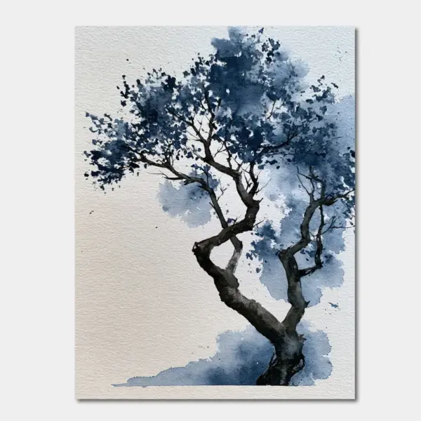 Blue Tree in Still Air