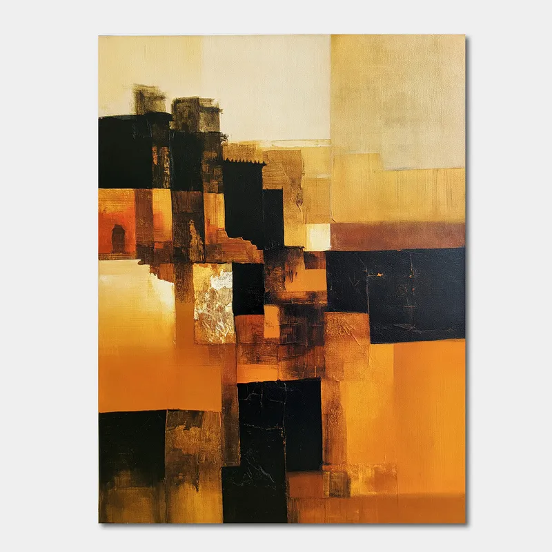 Ochre Blocks at Midnight