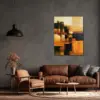 Ochre Blocks at Midnight