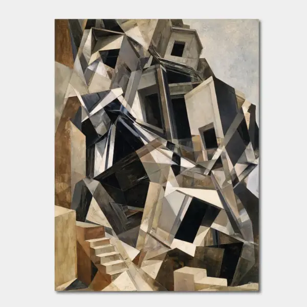 Cubist Scaffold in Stone Tones