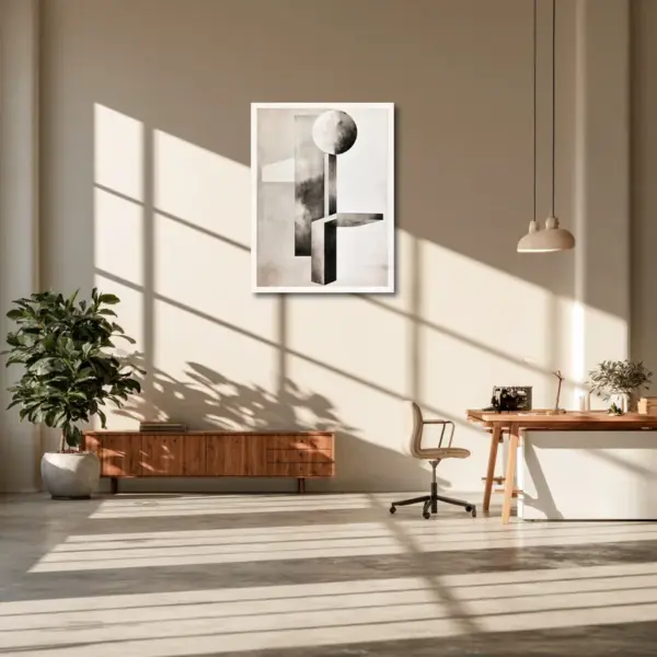 Moonlit Plinth Minimal Geometry