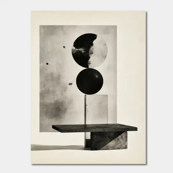 Eclipse on Black Geometric Balance
