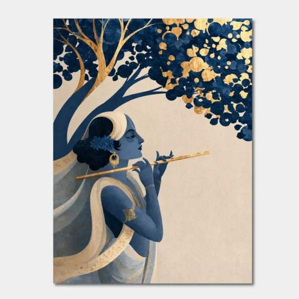 Lord Krishna and the Golden Flute