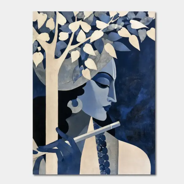 Lord Krishna in the Moonlit Grove