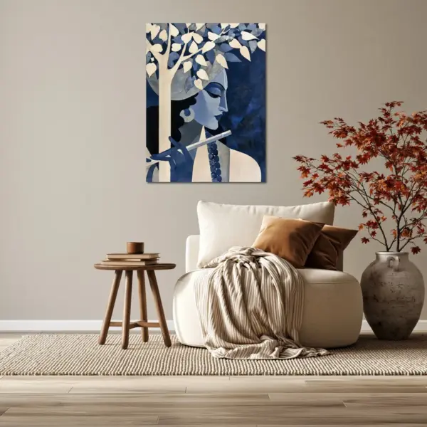 Lord Krishna in the Moonlit Grove
