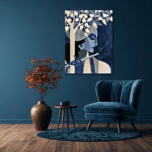 Lord Krishna in the Moonlit Grove