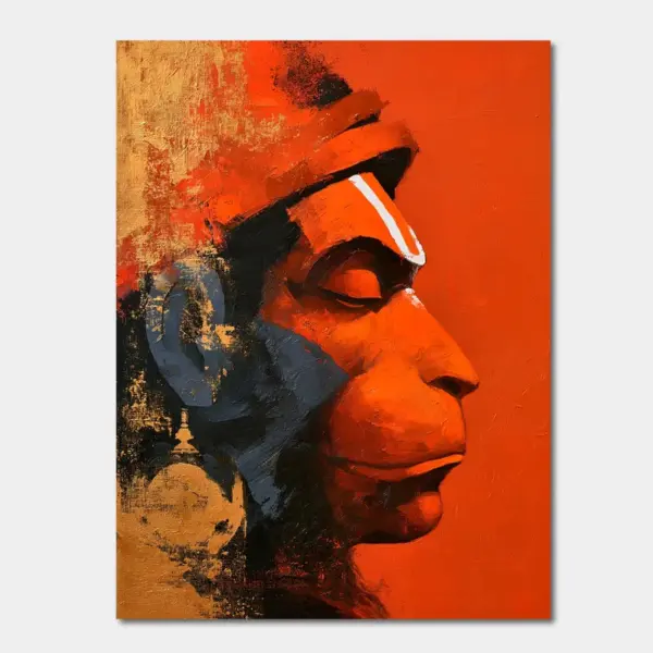 Lord Hanuman in Vermilion Light
