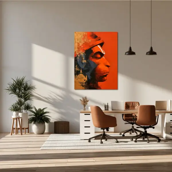 Lord Hanuman in Vermilion Light