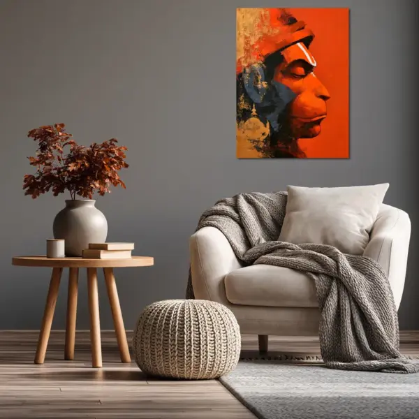 Lord Hanuman in Vermilion Light