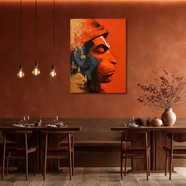Lord Hanuman in Vermilion Light