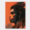 Lord Shiva in Crimson Meditation