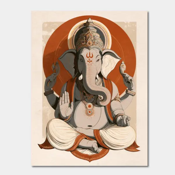 Lord Ganesha Beneath the Sacred Sun