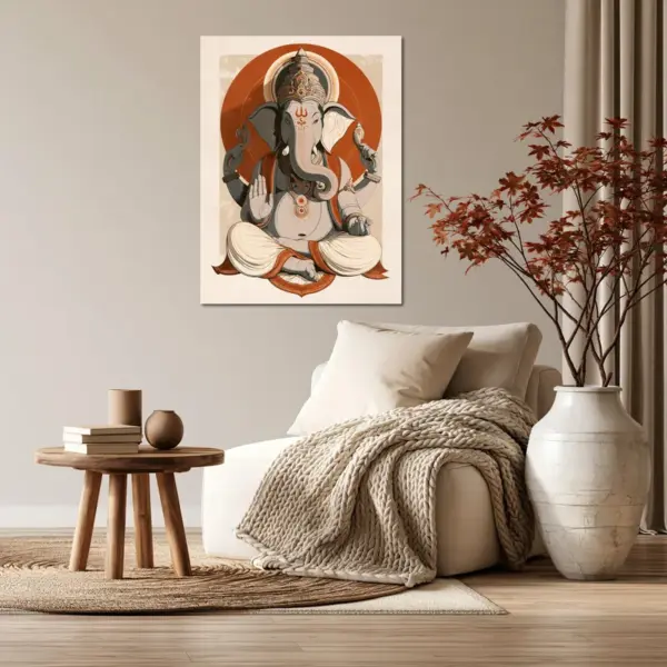 Lord Ganesha Beneath the Sacred Sun