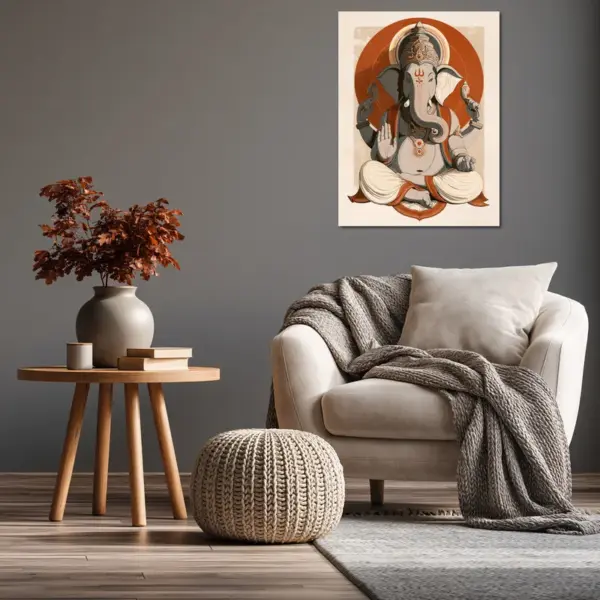 Lord Ganesha Beneath the Sacred Sun