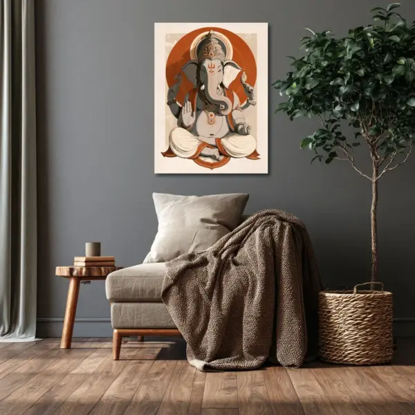 Lord Ganesha Beneath the Sacred Sun