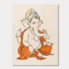 Lord Ganesha in Saffron Serenity