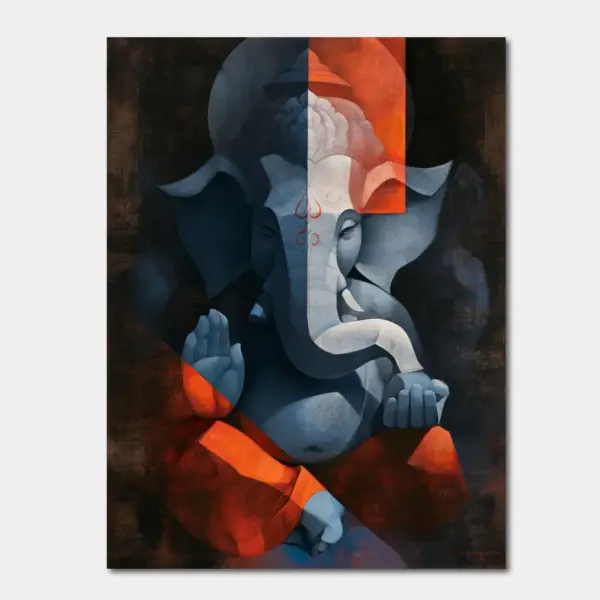 Lord Ganesha in Abstract Harmony
