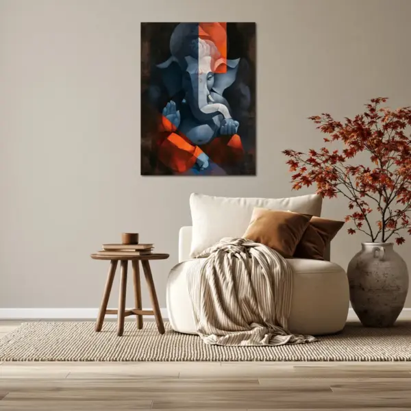 Lord Ganesha in Abstract Harmony
