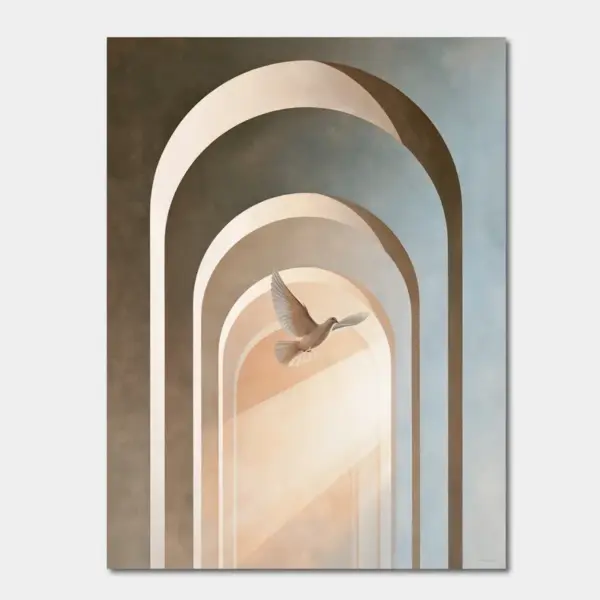 Passage of Light with White Dove