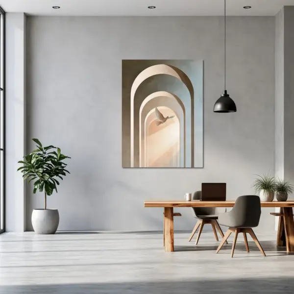 Passage of Light with White Dove