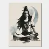 Lord Shiva Beneath the Crescent Moon
