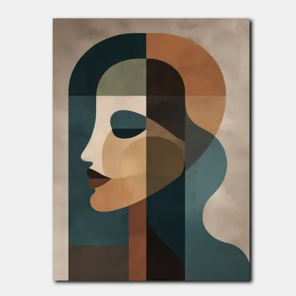 SKU0001_01 Layered Woman Profile in Earth Tones