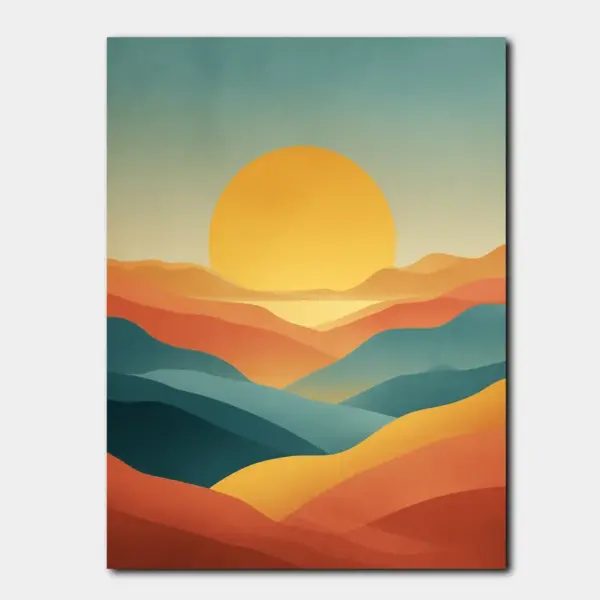 SKU0024_01 Layered Golden Sunset Mountain Landscape
