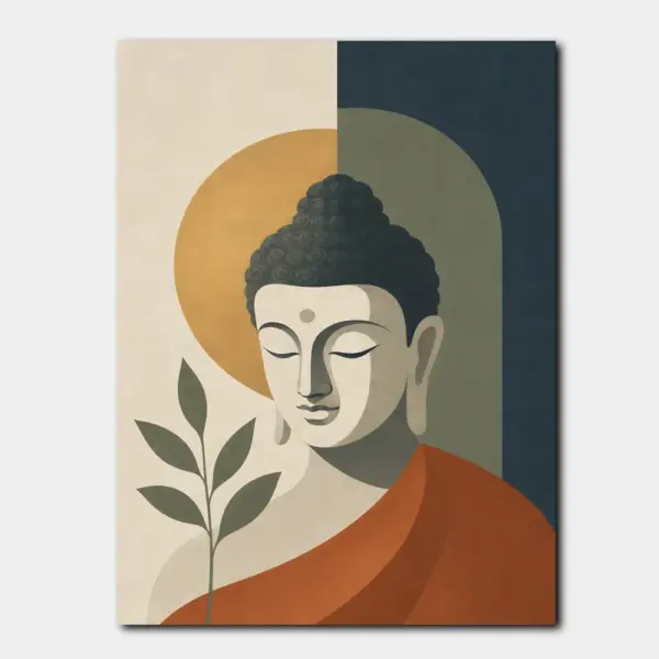 SKU0060_01 Minimal Buddha with Botanical Branch