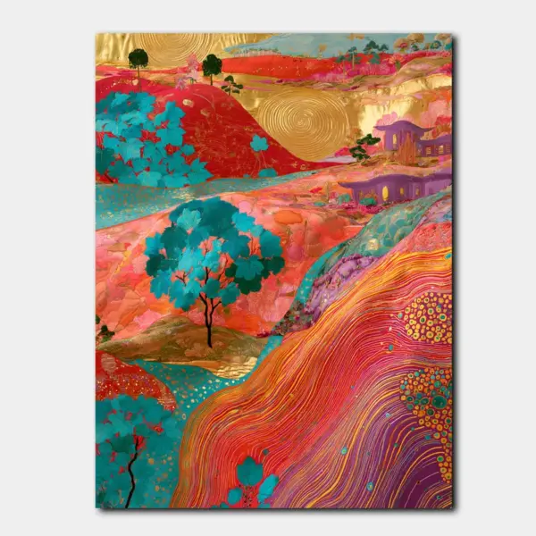 SKU0069_01 Vibrant Dream Landscape with Lone Tree