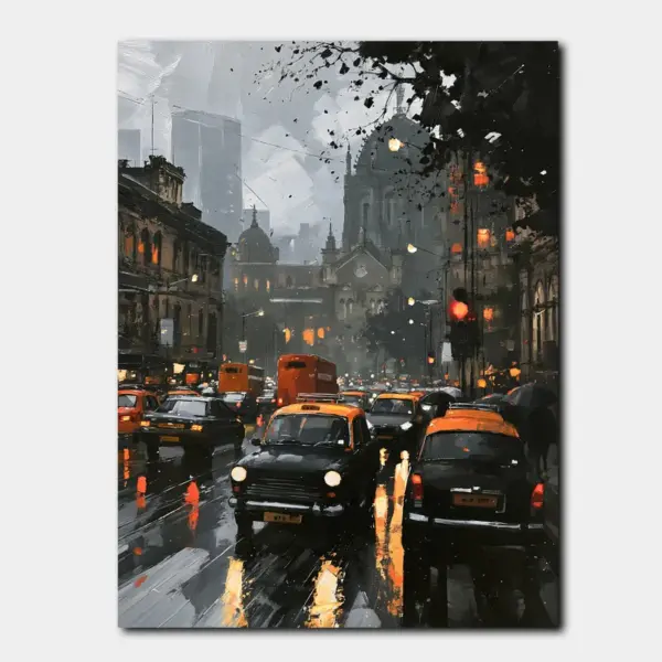 SKU0122_01 Wet Streets of Bombay at Blue Hour