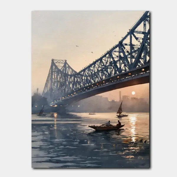 SKU0131_01 Beneath the Howrah Bridge at Dawn