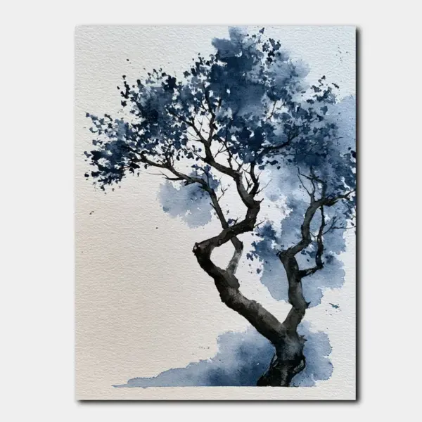 Blue Tree in Still Air