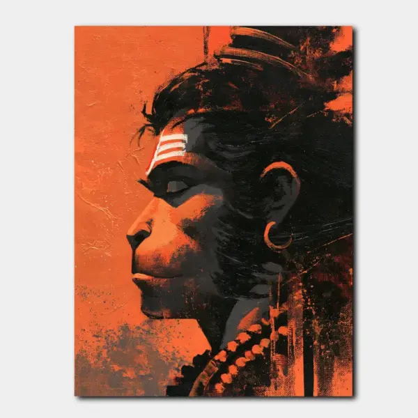 Lord Shiva in Crimson Meditation