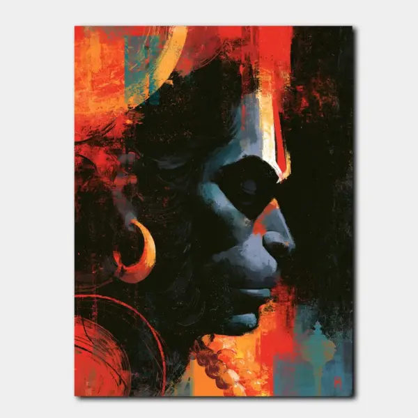 Lord Vishnu in Cosmic Colors
