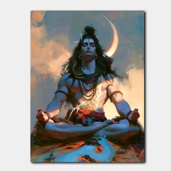 Lord Shiva in Celestial Meditation
