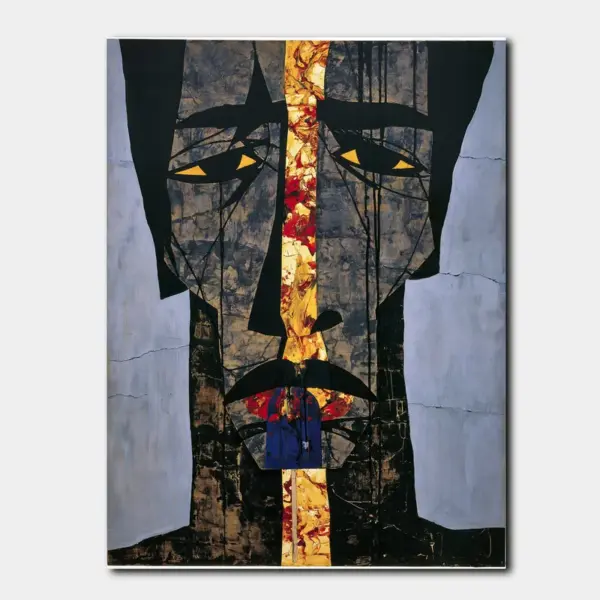 Mystic Face in Fragmented Shadow