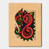 SKU0212_01 Indian Folk Ganesha Motif in Red and Green