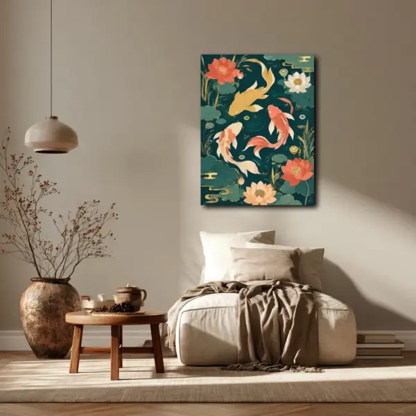 SKU0218_05 Koi Pond with Lotus Flowers