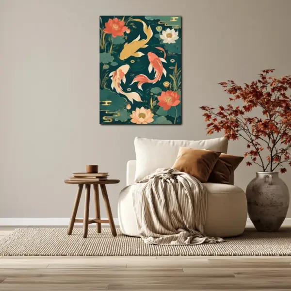 SKU0218_06 Koi Pond with Lotus Flowers