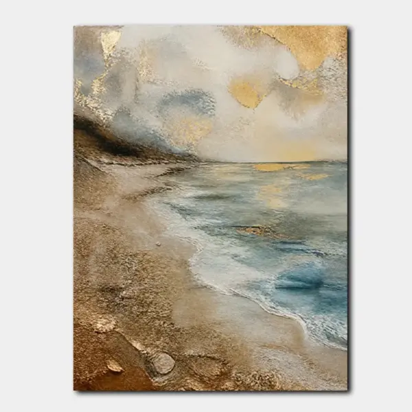Golden Mist Coastal Abstract