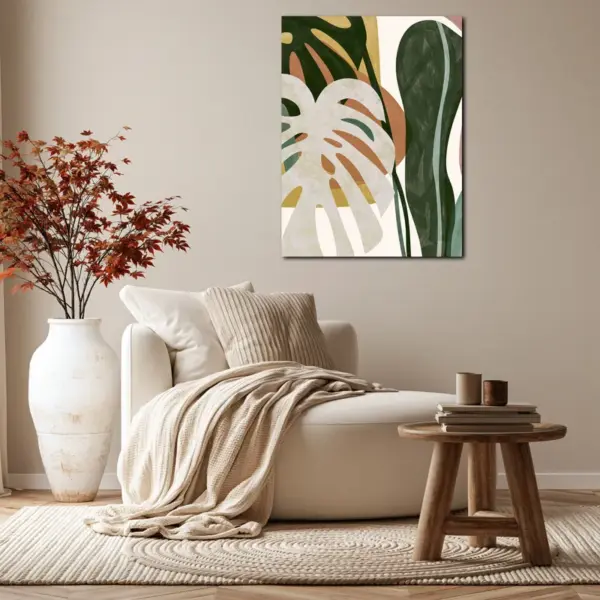 SKU0226_03 Monstera Leaves in Earthy Modern Style