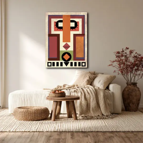 SKU0242_02 Geometric Folk Totem in Earth Colors