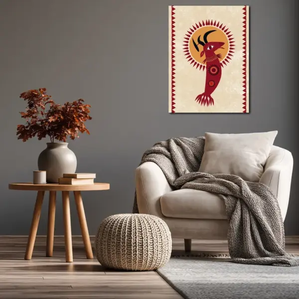 SKU0247_03 Indian Folk Prawn Totem