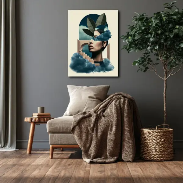 SKU0248_03 Surreal Woman with Clouds and Architecture